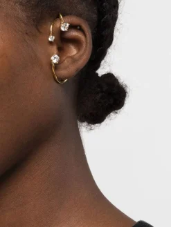 Ear Cuff Panconesi in argento 925 placcato con zirconi