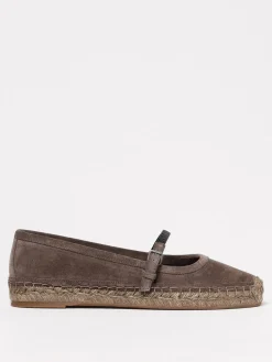 Espadrillas Brunello Cucinelli in camoscio con monile