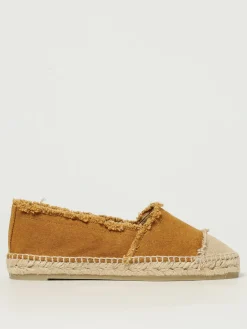 Espadrillas Kampala Castañer in canvas di cotone con profili sfrangiati