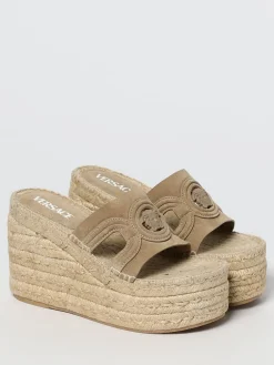 Espadrillas Medusa Versace in camoscio