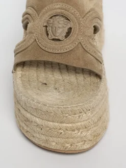 Espadrillas Medusa Versace in camoscio