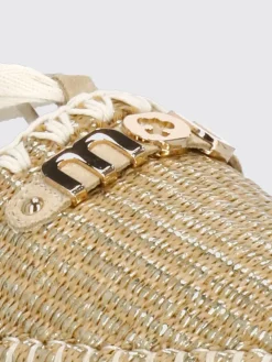 Espadrillas Mou in camoscio e mesh lurex