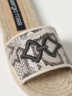 Espadrillas Sergio Rossi in nappa stampa pitone
