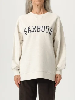 Felpa Barbour in cotone con logo