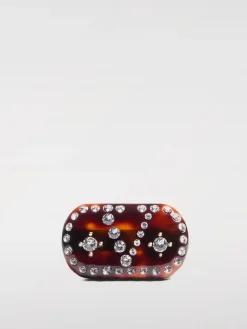 Fermacapelli Valentino Garavani in plastica tartarugata e strass