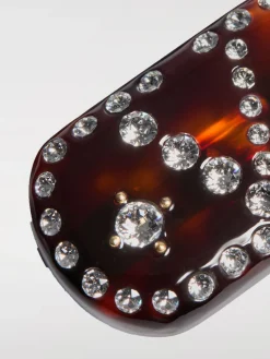 Fermacapelli Valentino Garavani in plastica tartarugata e strass