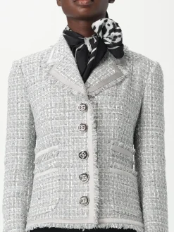 Foulard Dolce & Gabbana in twill di seta stampa animalier