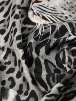 Foulard Dolce & Gabbana in twill di seta stampa animalier