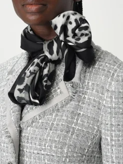Foulard Dolce & Gabbana in twill di seta stampa animalier