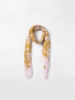 Foulard Elisabetta Franchi in twill di seta con stampa floreale