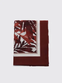 Foulard Herbarium Brunello Cucinelli in cotone stampato