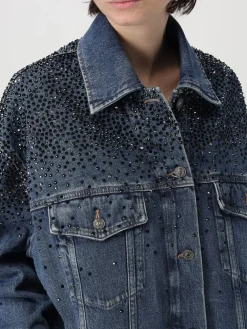 Giacca 7 For All Mankind in denim con strass