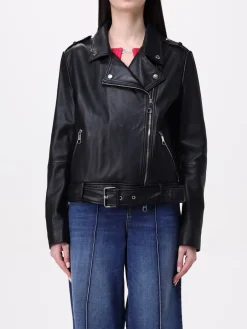 Giacca biker in pelle di agnello Boss