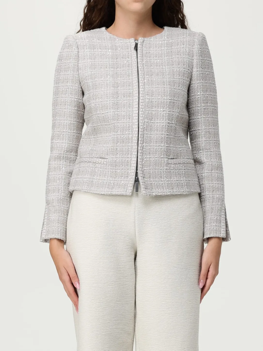 Giacca Emporio Armani in tweed di misto lana