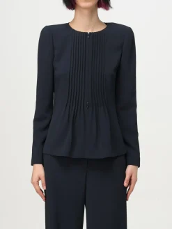 Giacca Emporio Armani in crêpe plissettato