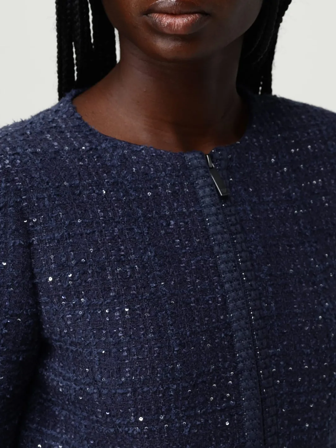 Giacca Emporio Armani in tweed di misto lana