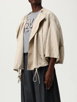 Giacca Fendi in denim con motivo monogram