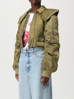 Giacca Ganni in nylon con rouches