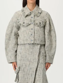 Giacca Ganni in tweed di cotone