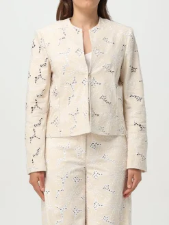 Giacca in cotone a fiori Genny