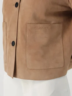 Giacca Karl Lagerfeld in pelle scamosciata