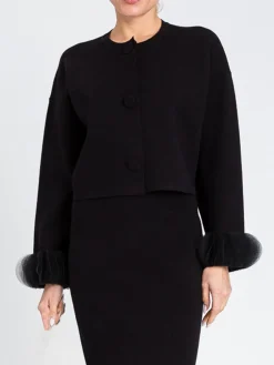 Giacca Twinset Actitude in maglia e organza