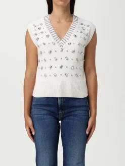 Gilet Pinko in misto lana con strass