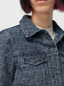 Giubbotto Armani Exchange in denim con monogram