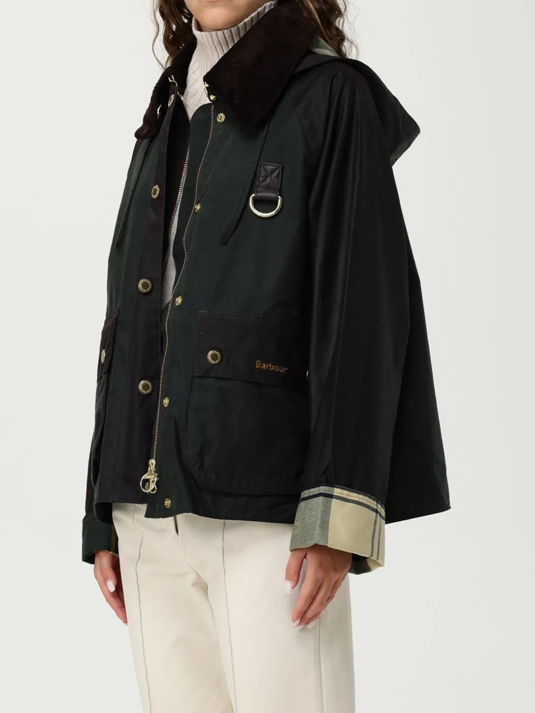 Giubbotto Barbour in cotone cerato