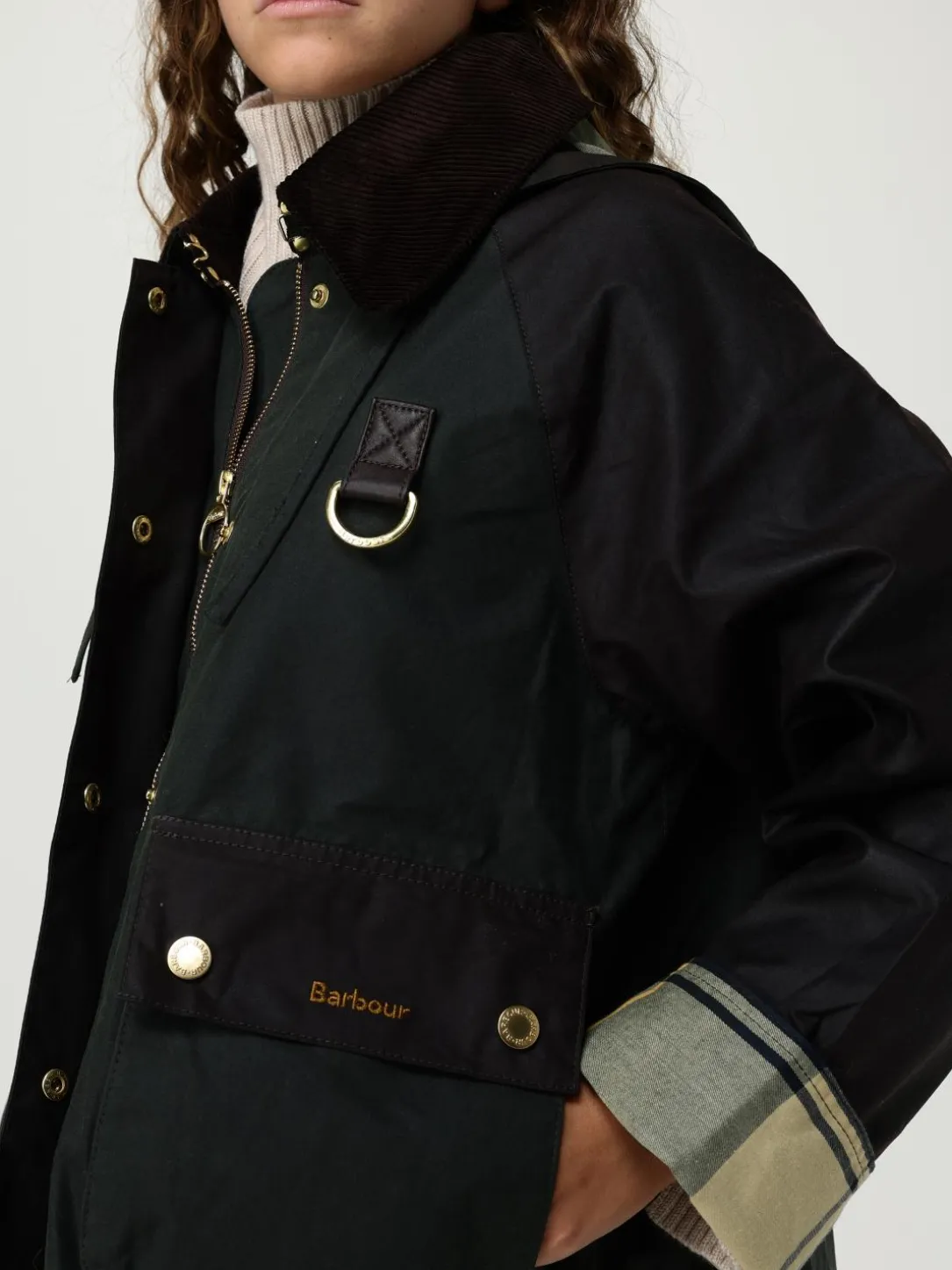 Giubbotto Barbour in cotone cerato