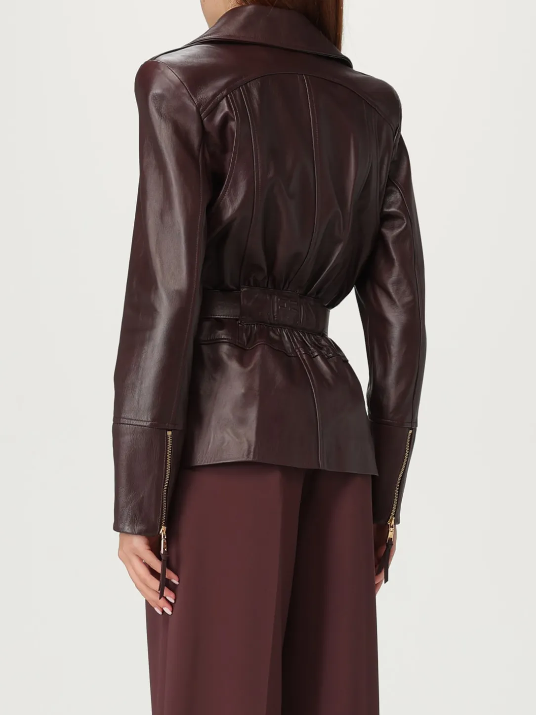 Giubbotto biker Elisabetta Franchi in pelle