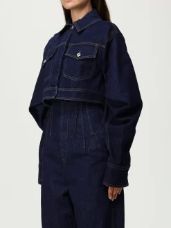 Giubbotto cropped Sportmax in denim di cotone