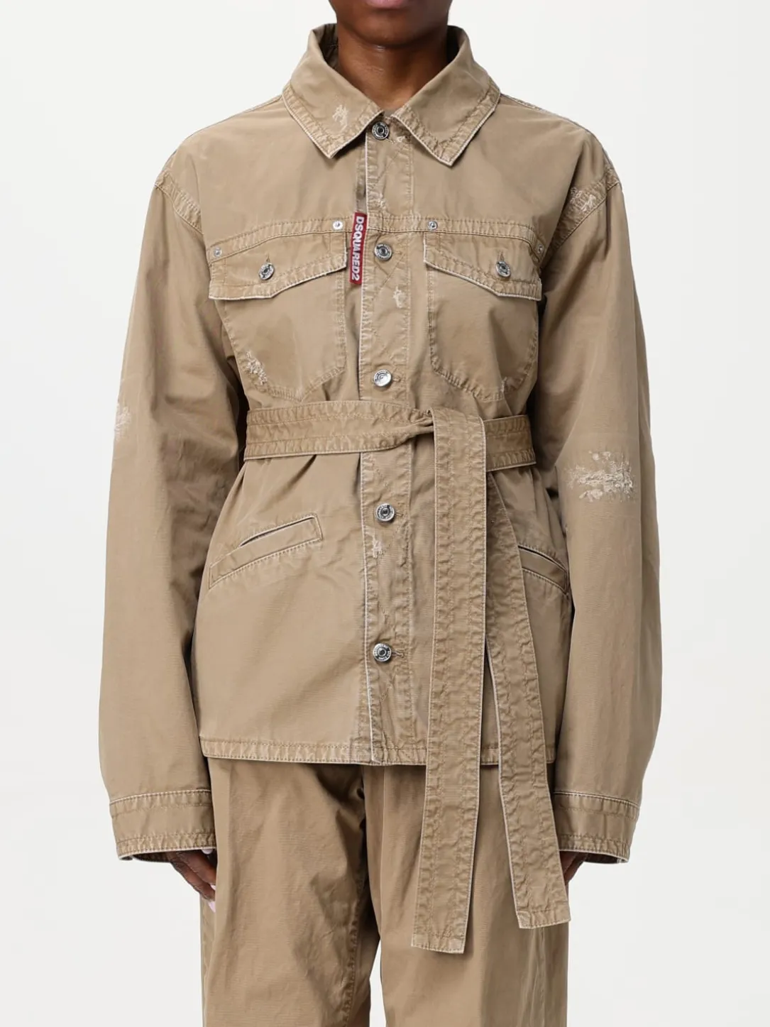 Giubbotto Dsquared2 in denim con cinta