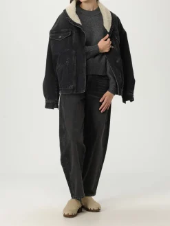 Giubbotto Isabel Marant in denim con inserti in shearling