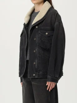 Giubbotto Isabel Marant in denim con inserti in shearling