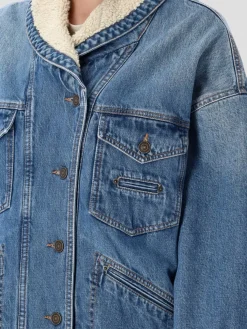 Giubbotto Isabel Marant in denim con inserti in shearling