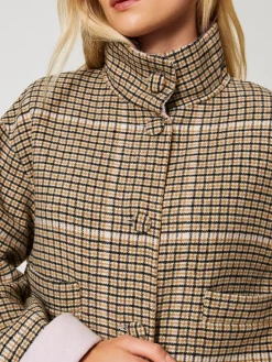 Giubbotto reversibile Twinset Actitude in misto lana