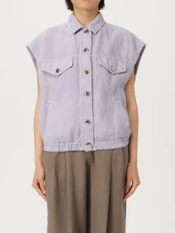 Giubbotto smanicato Brunello Cucinelli in cotone e lino