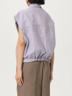 Giubbotto smanicato Brunello Cucinelli in cotone e lino