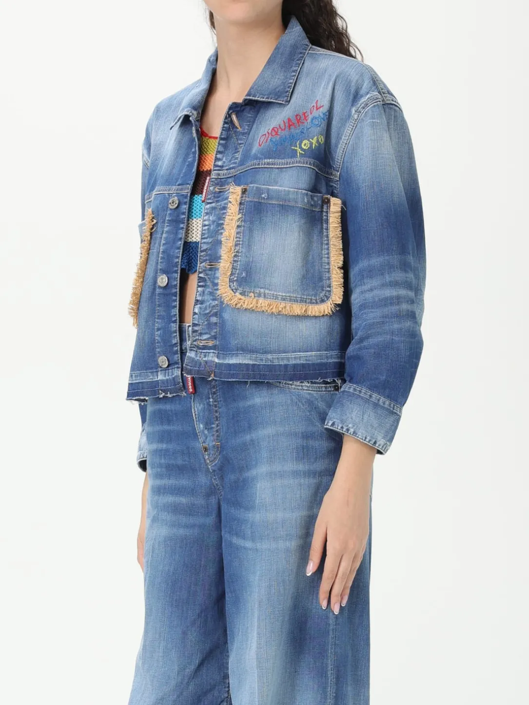 Giubbotto Summer Lovers Dsquared2 in denim