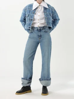 Giubbotto Vivienne Westwood in denim con logo