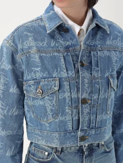 Giubbotto Vivienne Westwood in denim con logo