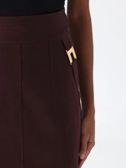 Gonna a tubino con logo Elisabetta Franchi