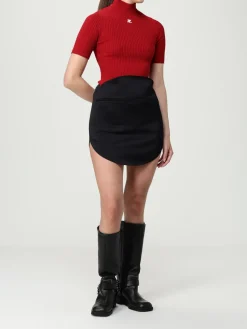 Gonna Courrèges in crêpe