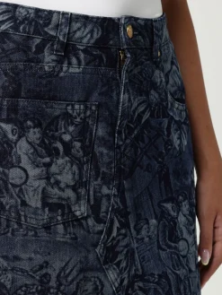 Gonna di jeans stampata Tory Burch