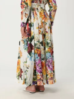 Gonna Dolce & Gabbana in cotone con stampa floreale