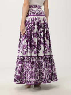 Gonna Dolce & Gabbana in cotone con stampa Maioliche