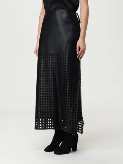 Gonna Emporio Armani in pelle traforata