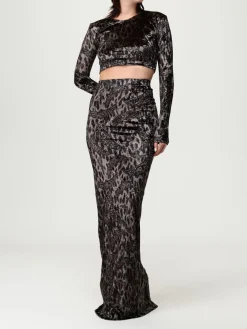 Gonna Fiorucci in jersey animalier