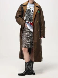 Gonna Ganni in cotone organico animalier